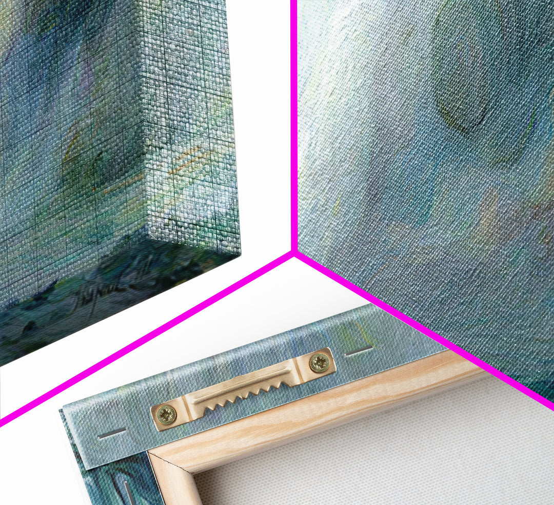 Crescent Moon and Stars Framed Canvas Print, Yoga Studio Art, Metal Wall Decor, Yoga Studio Decor, Fine Art, Balance, YSA-3x1-58