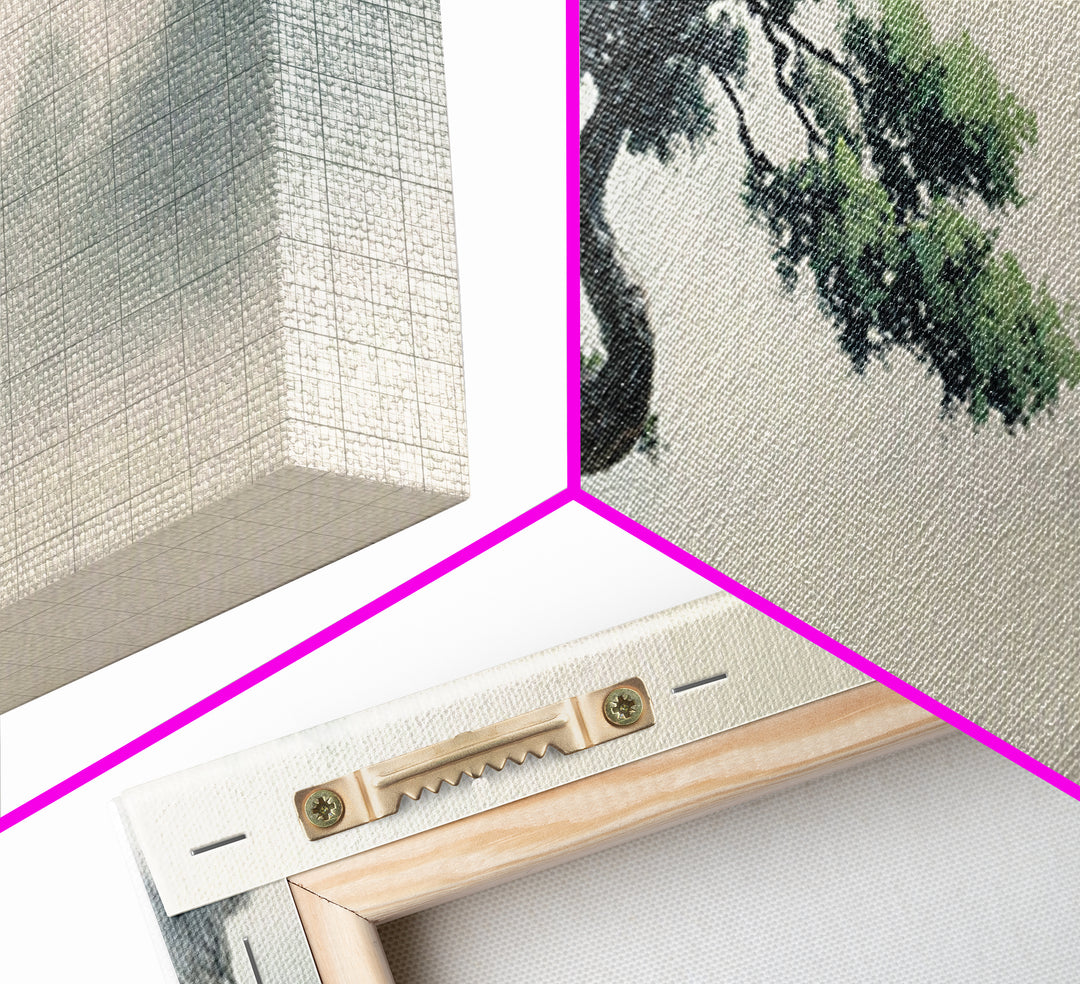 Bonsai Tree in Simple Ceramic Pot Canvas Print, Zen Art, Living Room Decor, Abstract Art, Zen, Abstract Painting, ZEN-3x1-100