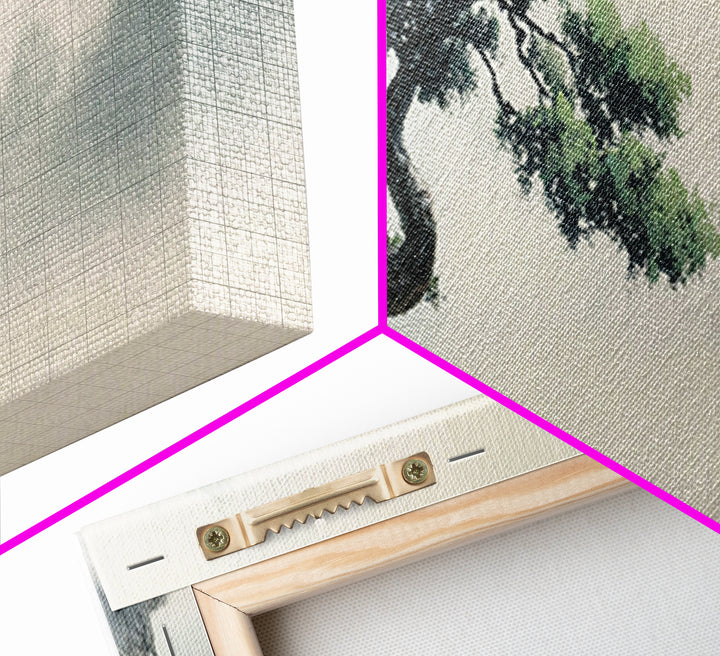 Bonsai Tree in Simple Ceramic Pot Canvas Print, Zen Art, Living Room Decor, Abstract Art, Zen, Abstract Painting, ZEN-3x1-100
