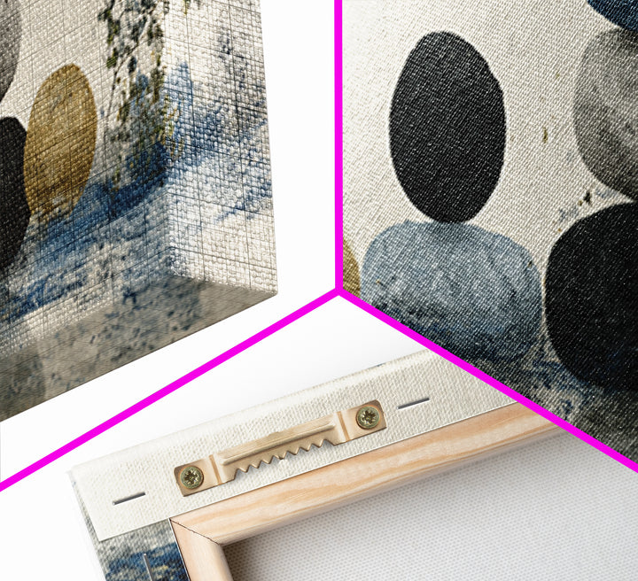 Smooth Pebbles Arranged Framed Canvas Print, Zen Art, Printable Art, Living Room Decor, Fine Art, Zen, Nature Prints, ZEN-3x1-51