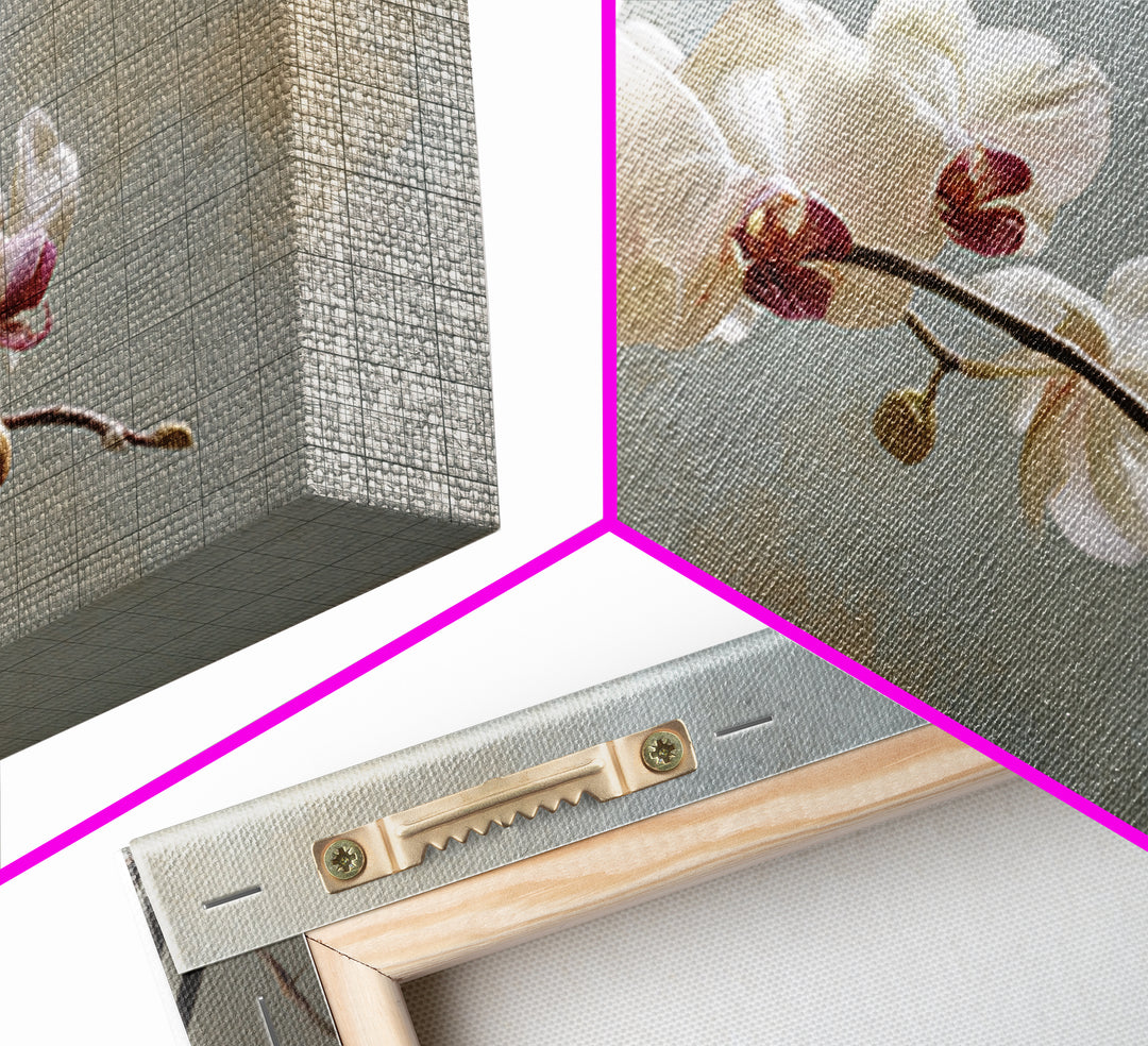 Single Orchid Stem Framed Canvas Print, Zen Art, Wall Art, Living Room Decor, Fine Art, Zen, Boho Wall Art, Garden Art, ZEN-3x2-27