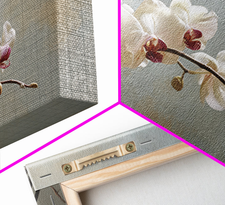 Single Orchid Stem Framed Canvas Print, Zen Art, Wall Art, Living Room Decor, Fine Art, Zen, Boho Wall Art, Garden Art, ZEN-3x2-27
