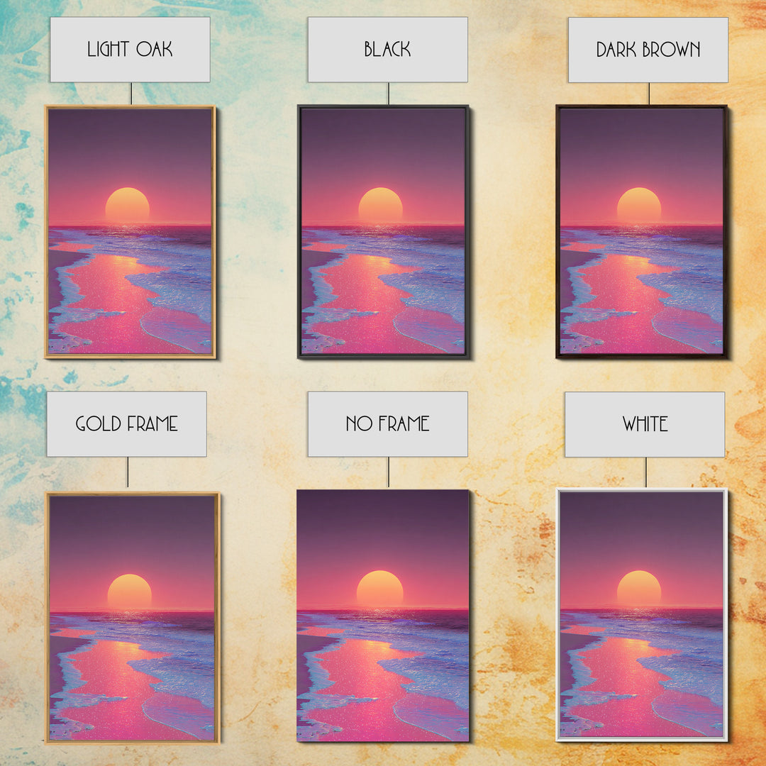 Dramatic Cityscape At Sunset With Reflective Surface Modern Wall Art Large Canvas Print Trendy Wall Art For Living Room Decor