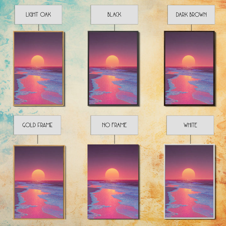Dramatic Cityscape At Sunset With Reflective Surface Modern Wall Art Large Canvas Print Trendy Wall Art For Living Room Decor