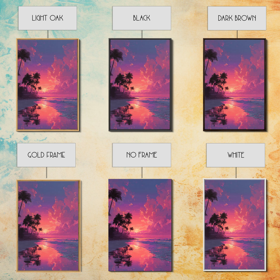 Gorgeous Scenic Canyon Landscape With Sunlight Reflecting In Water Digital Art Canvas Print Large Wall Art For Southwestern Home Decor
