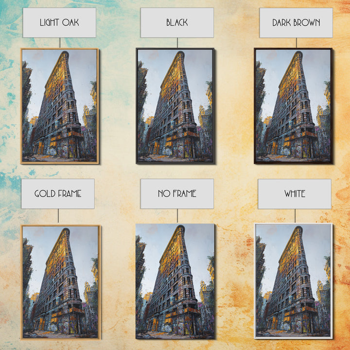 Urban Art Graffiti Building Wall Art Print Modern Cityscape Decor Framed Canvas Print