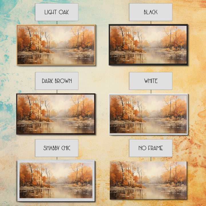 Fall Centerpiece Landscape Painting Canvas Print, Autumn Decor, Fall Centerpiece, Fall Home Decor, Fall Wall Decor, Fall Home Decor