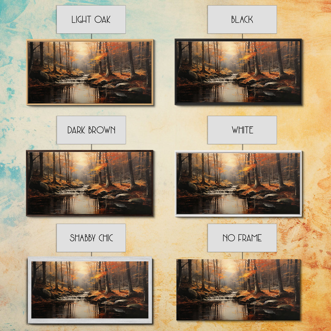 Fall Centerpiece Landscape Painting Canvas Print, Autumn Decor, Fall Centerpiece, Fall Home Decor, Fall Wall Decor, Fall Home Decor