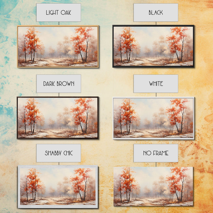 Fall Centerpiece Landscape Painting Canvas Print, Autumn Decor, Fall Centerpiece, Fall Home Decor, Fall Wall Decor, Seasonal Decor