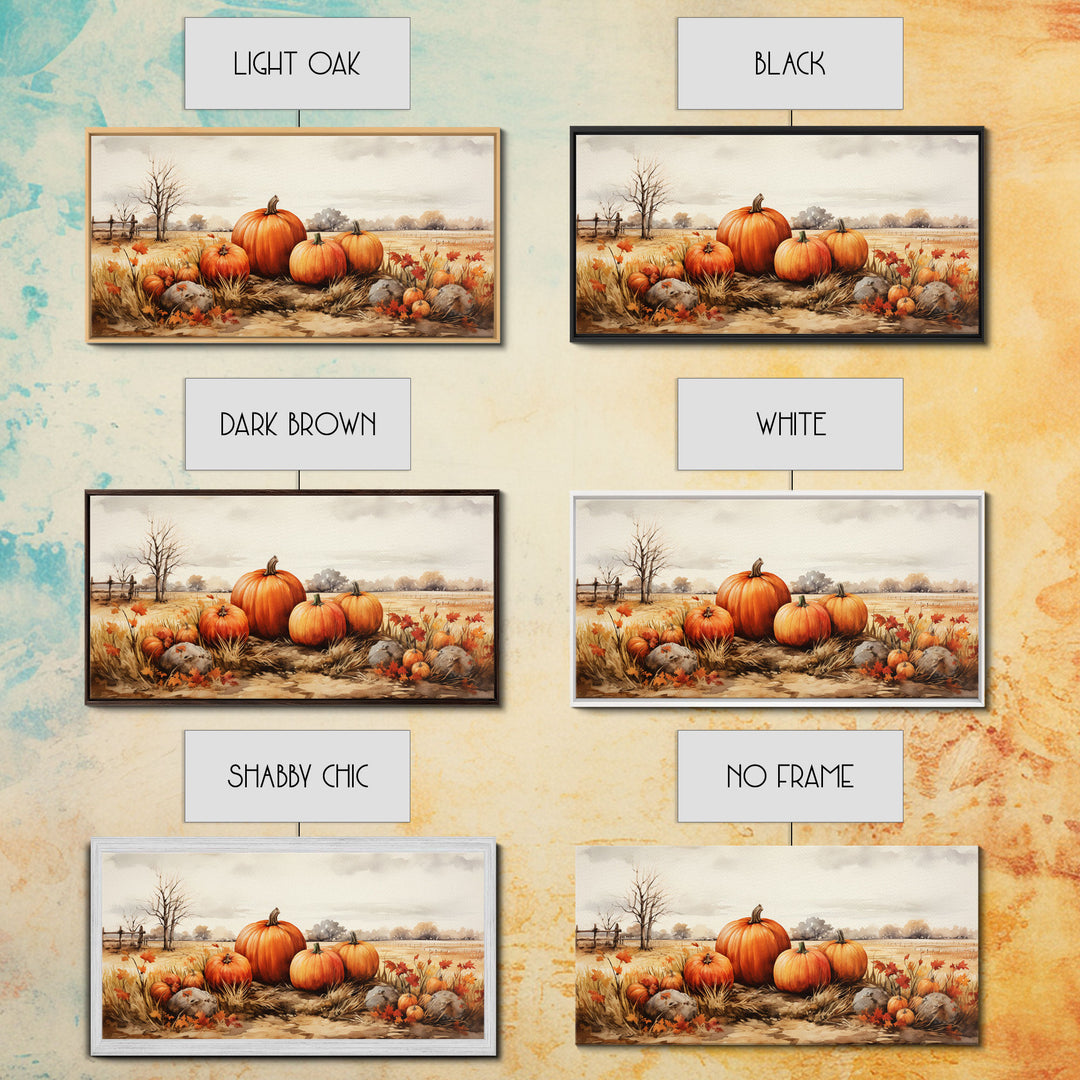Pumpkins Stilll Life, Fall Decor, Farmhouse Wall Art, Framed Canvas Print, Vintage Inspired, Farmhouse Wall Art, Canvas Sign, Autumn Art