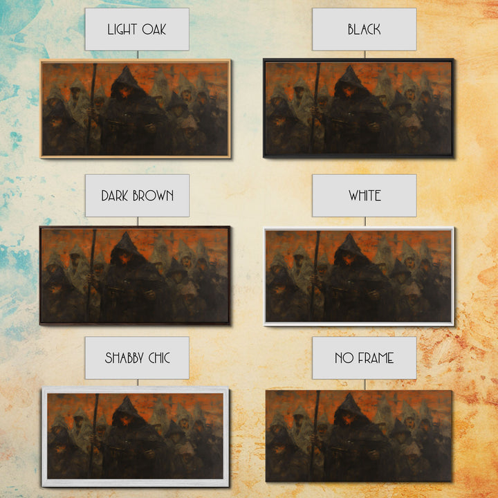 The Cult, Framed Canvas Print, Horror Prints, Halloween Art Print, Dark Academia, Spooky Halloween Art