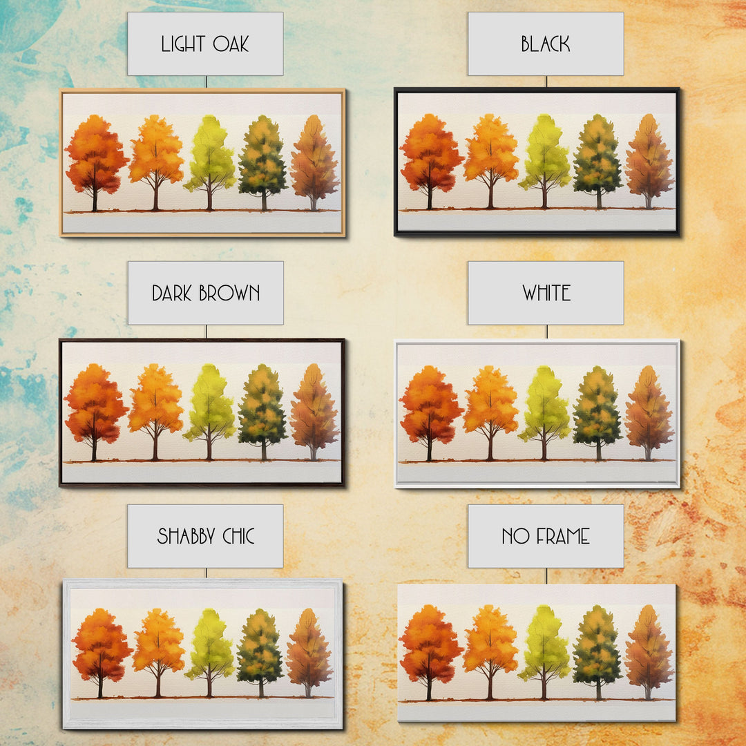 Fall Leaves Color Change Sign / Framed Canvas Print / Rustic Home Decor / Fall Decor / Autumn Thanksgiving Wall Art / Fall Centerpiece