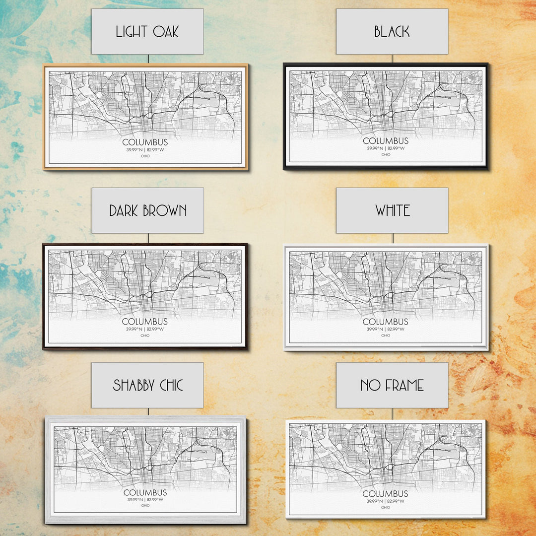 Columbus Street Map, Ohio Map, Map Print, Modern Art, Wall Art, Canvas Art, Cute Room Décor Aesthetic, Gift For Wife, Patriotic Décor