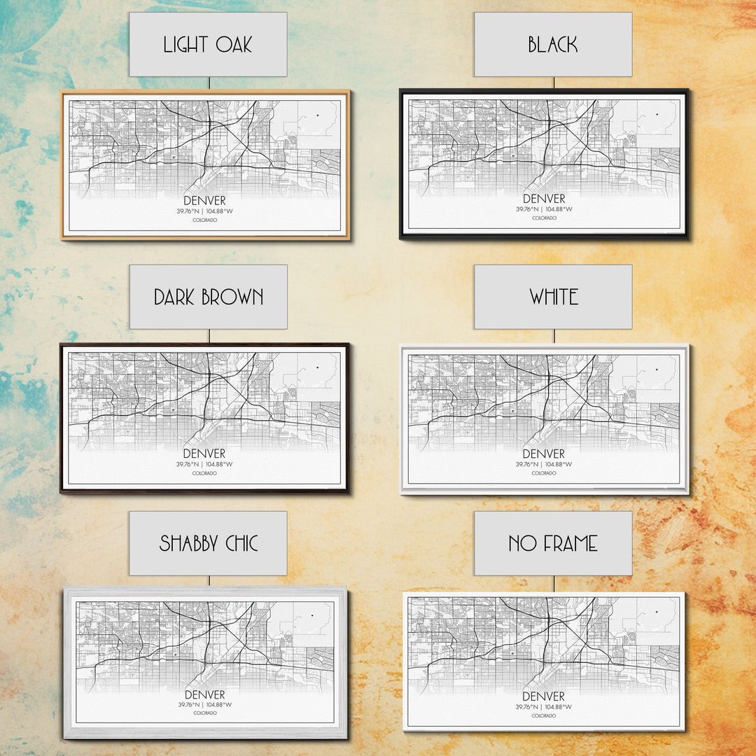 Denver Street Map, Colorado Map, Map Print, Minimalist Art, Wall Art, Canvas Art, Wall Décor Over The Couch, Housewarming Gift, Preppy Décor