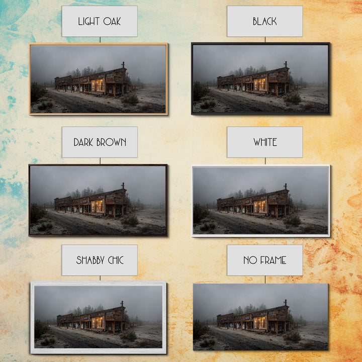 Rustic, Western theme canvas art, ghost town canvas print, wild west saloon art, man cave wall art, living room art, Cowboys