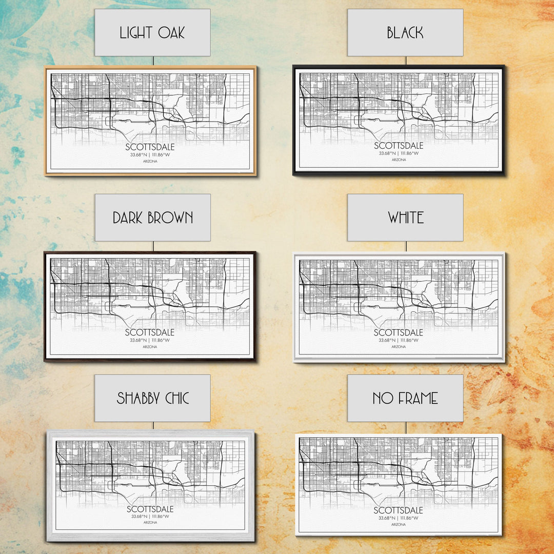Scottsdale City Map, Arizona Art, Map Print, Modern Wall Art, Wall Art, Canvas Art, Teen Boy Wall Art, RV Décor, Realtor Thank You, Room Art