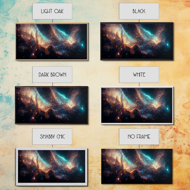 Galaxy canvas print, trippy stars and night sky, universe, cool wall art, unique wall art