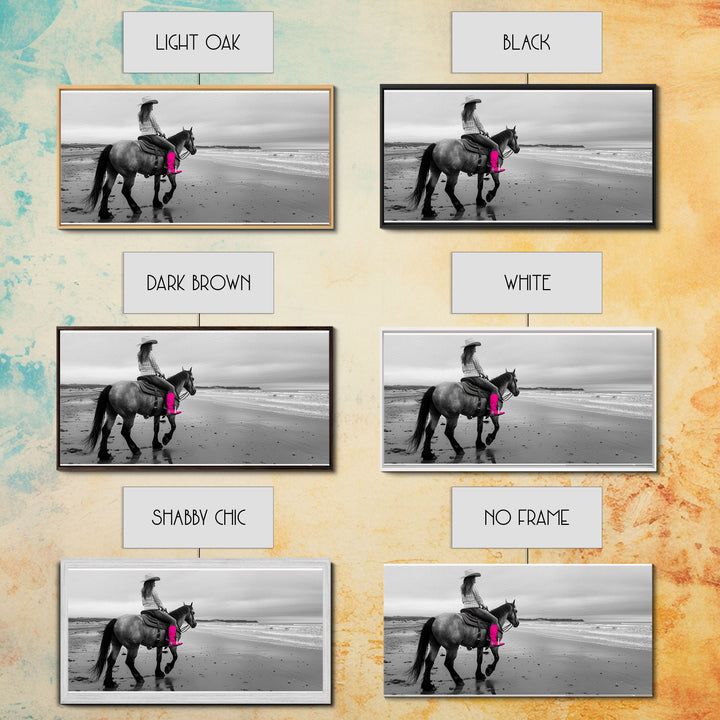 Framed Canvas Print of Highland Cow in Winter Hat, Fun and Quirky Wall Art for Living Room or Bedroom, Unique Decor