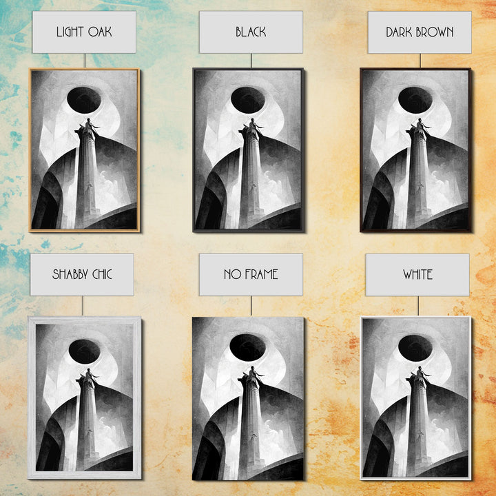 Vintage Style Art Deco Statue Study, Framed Canvas Print, Retro Style Wall Art, 1920s - 1930s style Art