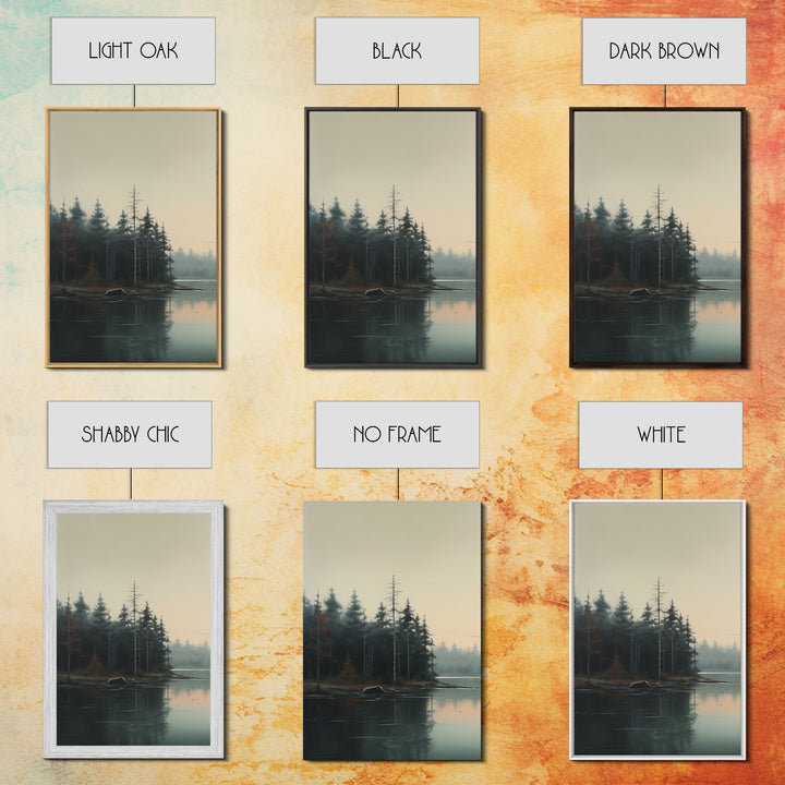 Framed Canvas Wall Art Set of 3 Oil Painting Forest Tree Prints Minimalist Neutral Art Modern Farmhouse Wall Decor, Boho Art