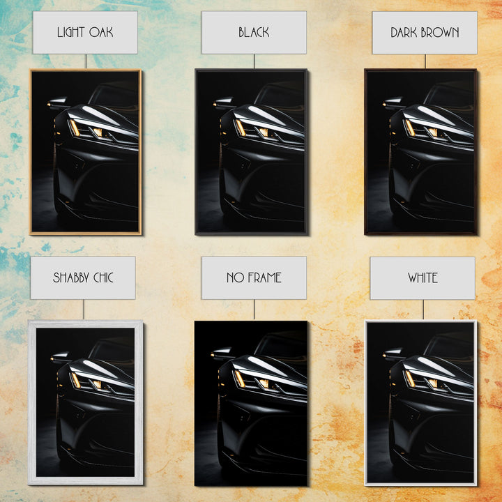 Super Car Print, Framed Canvas Art, Exotic Sports Car Wall Art / Poster Art