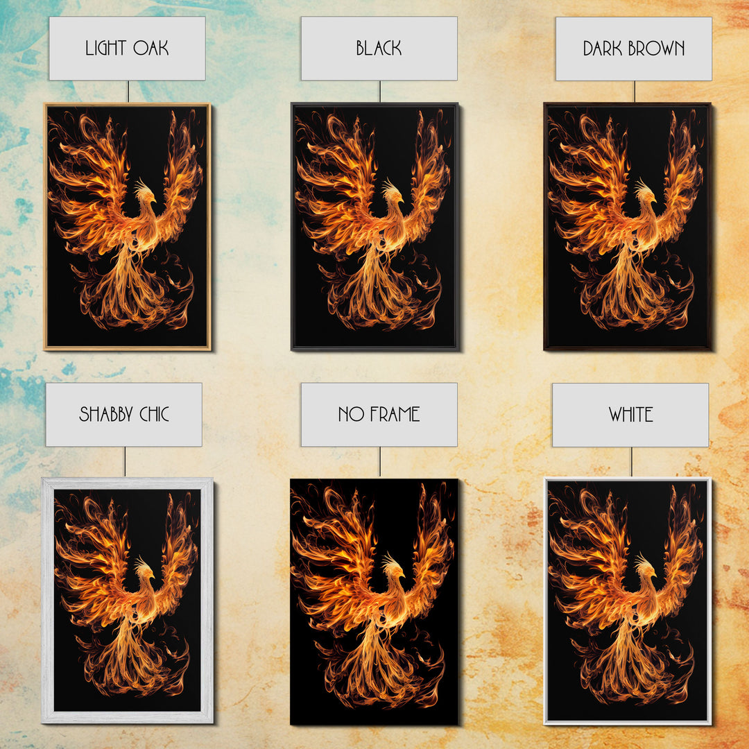Canvas Print Of "The Phoenix" - Rebirth Art - Framed Canvas Art - Framed Wall Art - Incredibly Beautiful Phoenix Decor