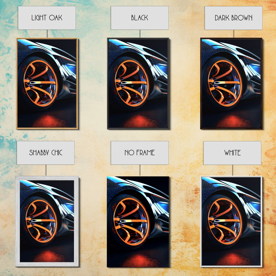 Car Guy Wall Art, Exotic Super Car Deep Dish Rims, Office or Man Cave Art, Automotive Photography, Sports Car Wall Art