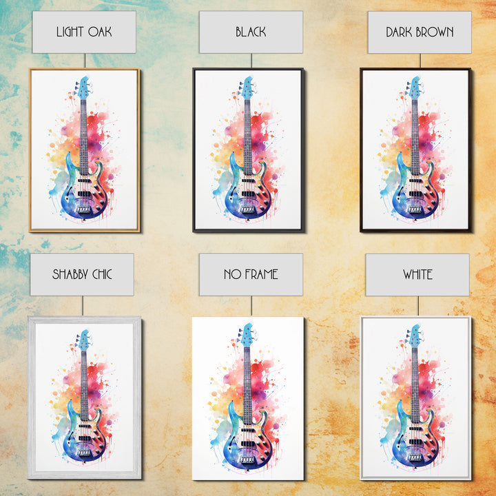 Electric Guitar Wall Art, Rock N Roll Decor, Graffiti Art, Splatter Art, Musician Gift Custom Guitar Art