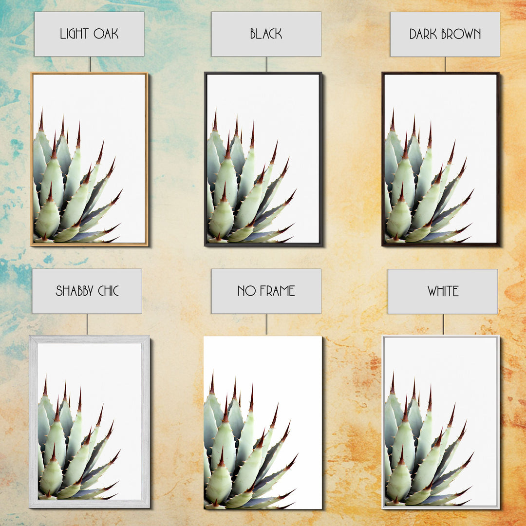 Desert Cactus Art Print, Modern Home Decor, Framed Canvas Print Or Poster, Botanical Print Desert Art Cactus, Bathroom Or Bedroom Or Office