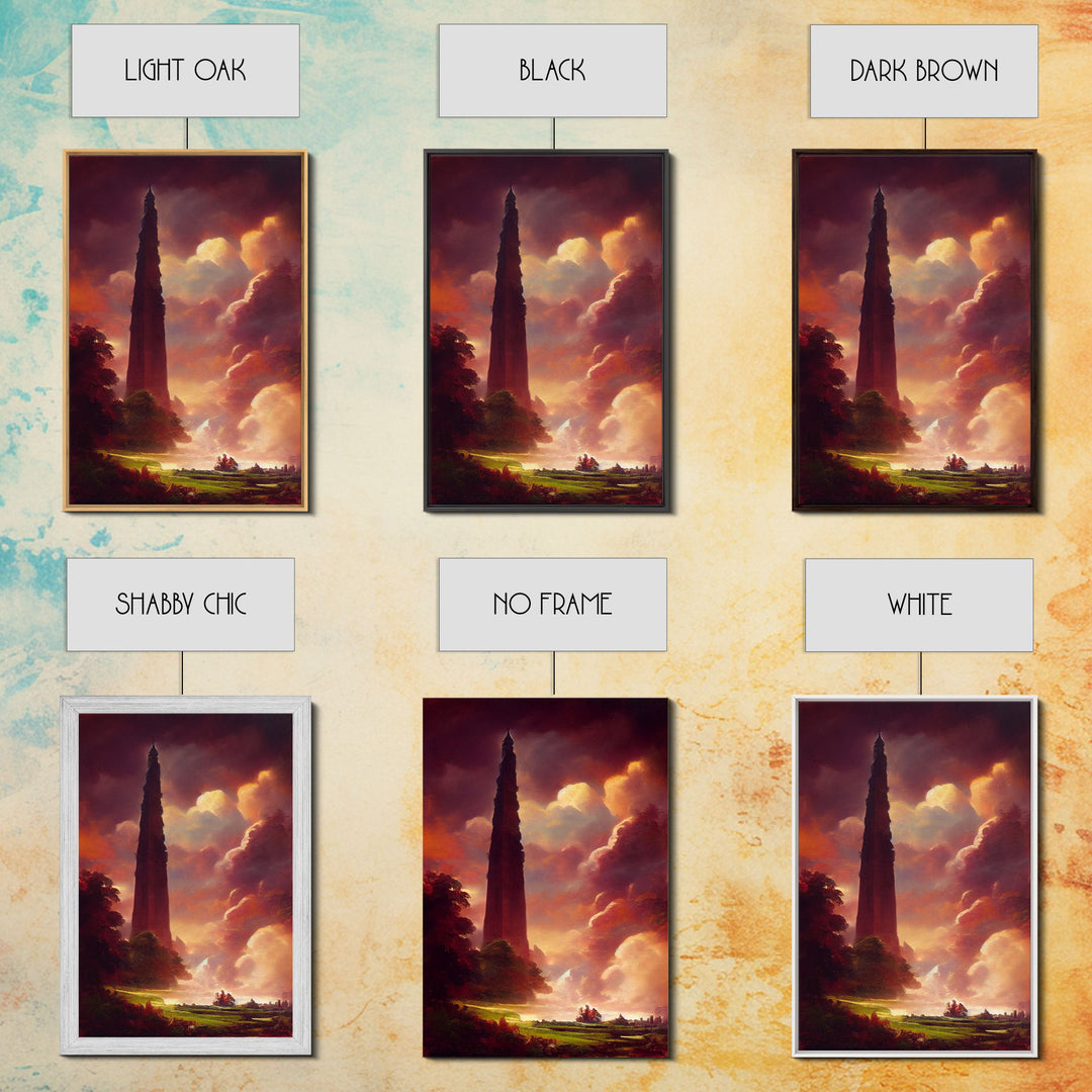 Dark Tower, High Fantasy Art Canvas Print, unique wall art, fantasy concept art