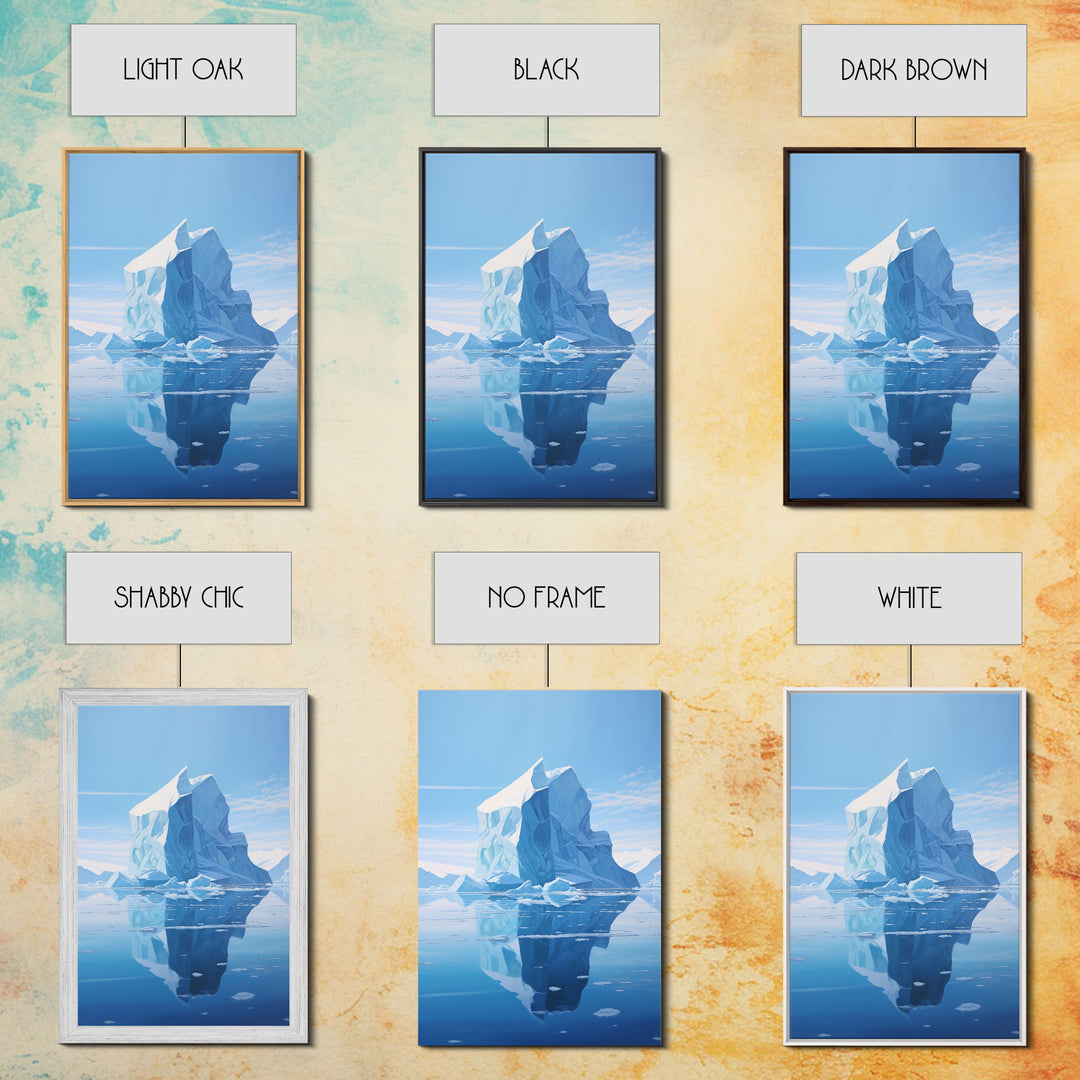 Seascape Wall Print, Iceberg Wall Art, Iceland Wall Art, Canvas Print, Wall Art, Vertical Art, Living Room Wall Art, Gift Ideas, Room Decor