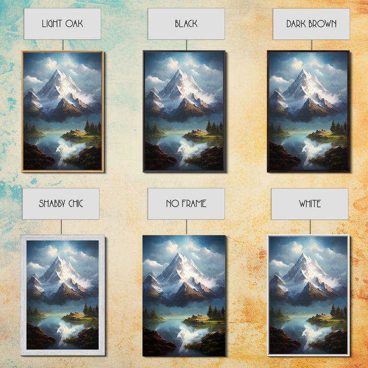 Mountains Wall Art, Lake Wall Print, Landscape Wall Art, Canvas Print, Wall Art, Vertical Art, Client Gift, Ranch House Decor, Office Prints