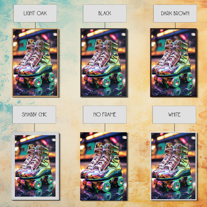 Roller Skates, Roller Derby, Retro Wall Art, Canvas Print, Wall Hanging, Portrait Art, Preppy Wall Art, Anniversary Gift, Office Prints