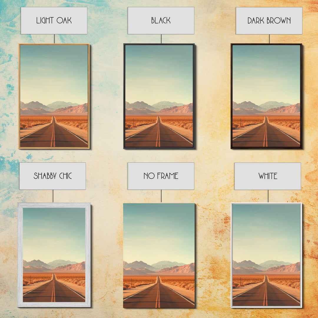 Desert Landscape, Desert Wall Art, Mountains Wall Art, Canvas Print, Wall Hanging, Portrait Art, Home Decor Prints, Office Wall Decor