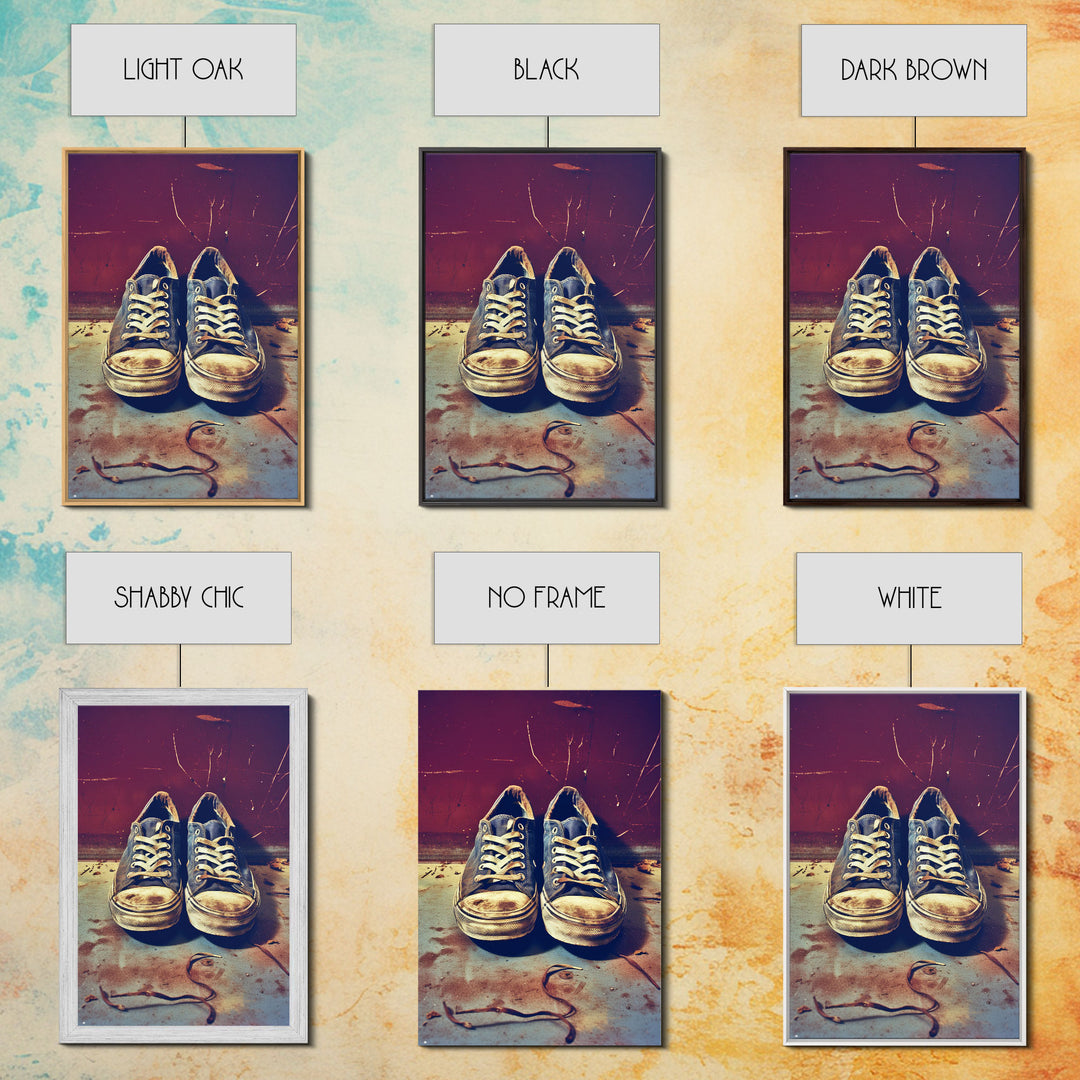 Sneaker Art, Shoe Wall Art, Sneaker Head, Canvas Print, Wall Hanging, Portrait Art, Fashion Wall Art, Gift For Her, Home Wall Decor