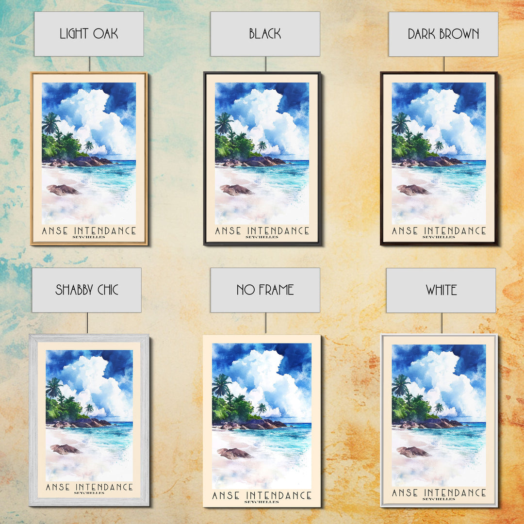 Anse Intendance, Seychelles Watercolor Print, Vacation Gift, Seychelles Wall Art, Vacation Wall Art, Vacatation Memories, Beach Decor, Beach Or Lakehouse Art