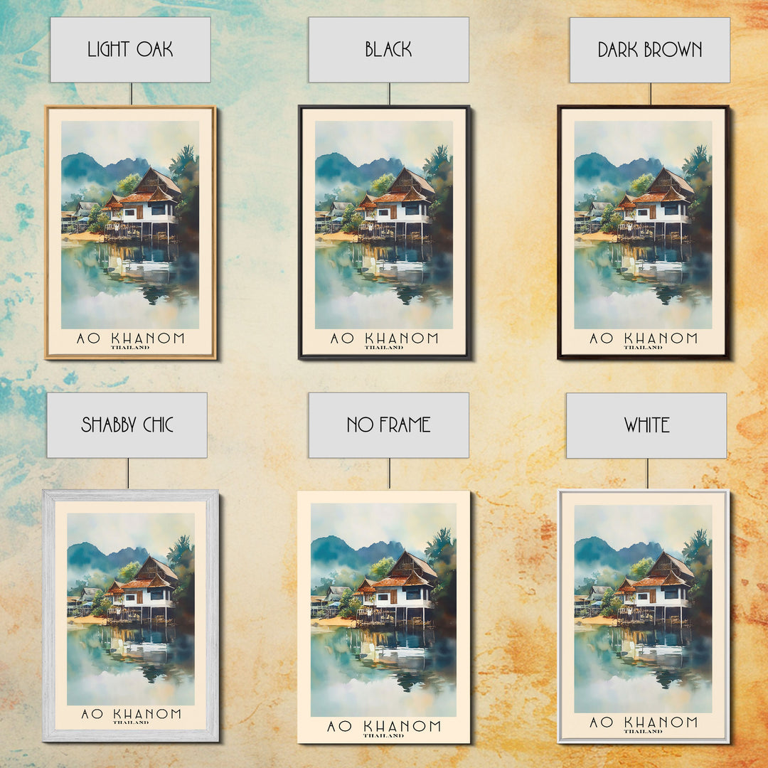Ao Khanom, Thailand Watercolor Print, Vacation Gift, Thailand Wall Art, Vacation Wall Art, Vacatation Memories, Beach Decor, Beach Or Lakehouse Art