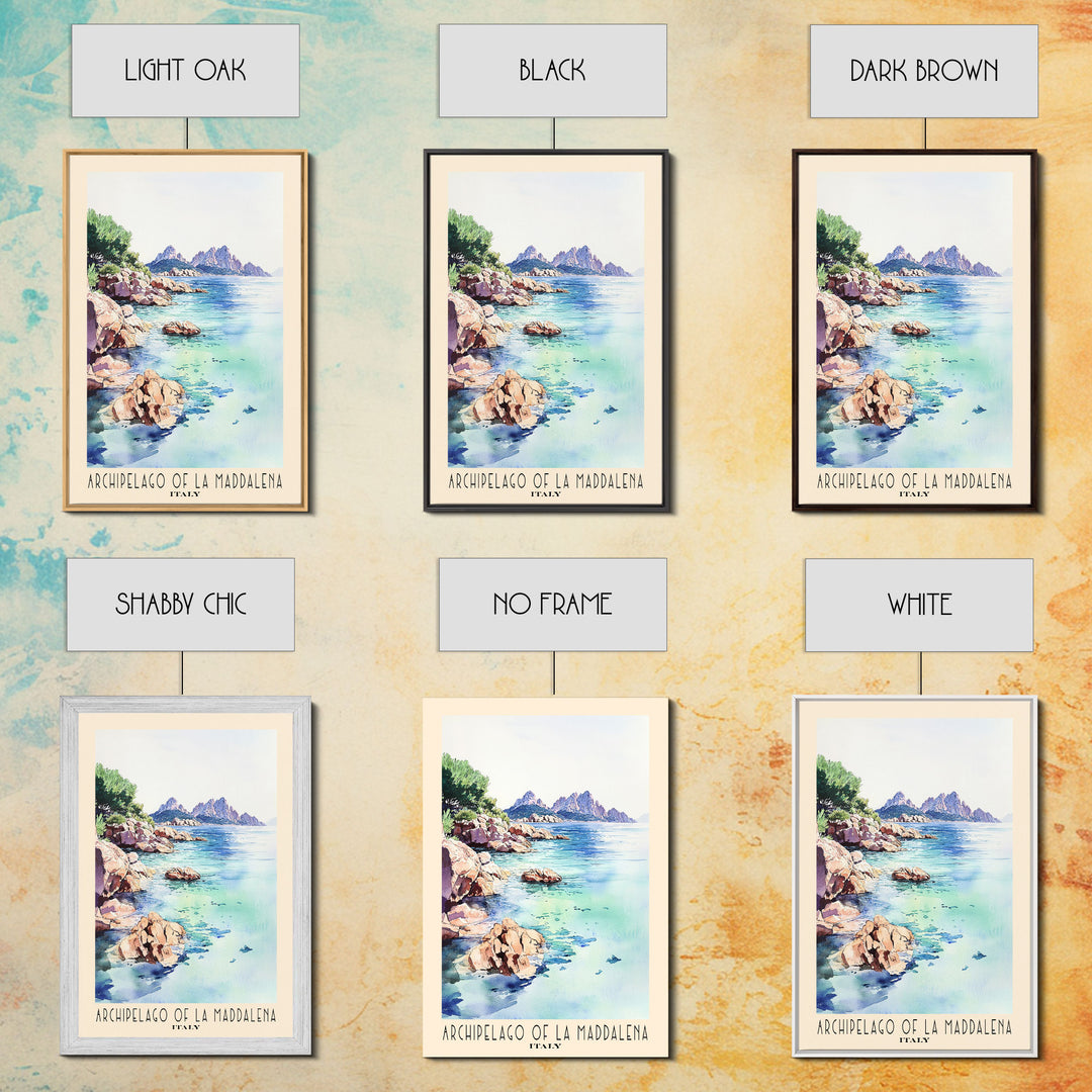 Archipelago of La Maddalena, Italy Watercolor Print, Vacation Gift, Italy Wall Art, Beach Painting, Beach Decor, Beach Or Lakehouse Art