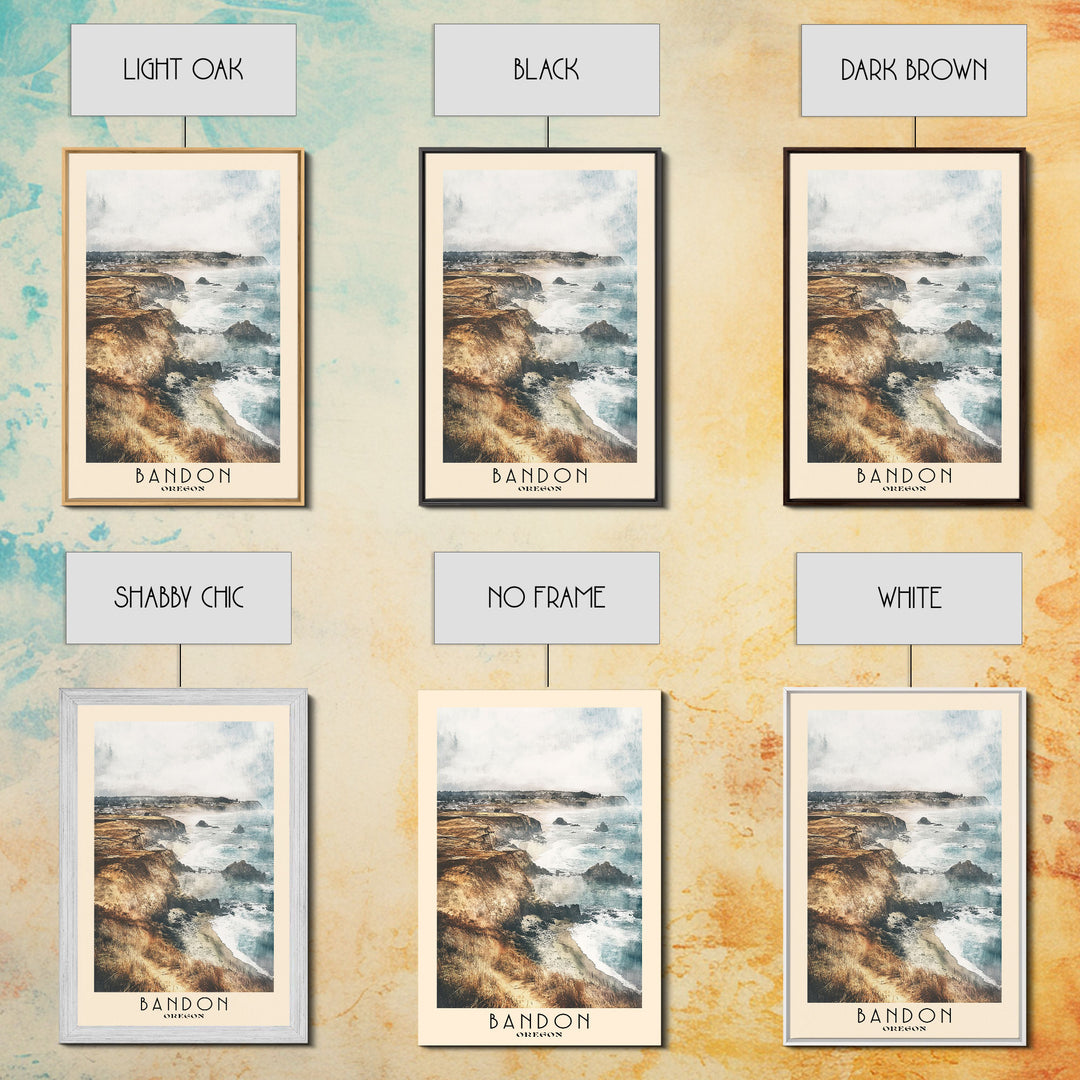 Bandon, Oregon Watercolor Beach Print, Vacation Gift, Oregon Wall Art, Beach Painting, Beach Decor, Beach Painting