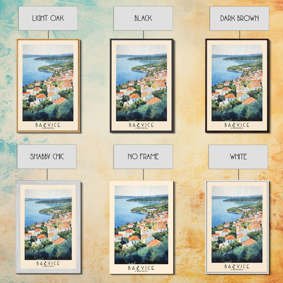 Bačvice, Croatia Watercolor Beach Print, Vacation Gift, Croatia Wall Art, Beach Painting, Beach Decor, Beach Painting