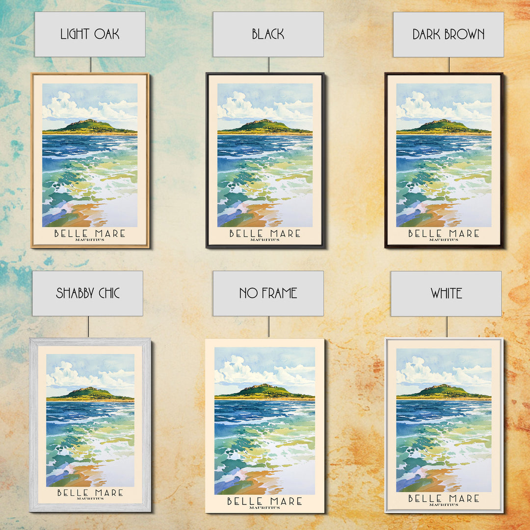 Belle Mare, Mauritius Watercolor Print, Vacation Gift, Mauritius Wall Art, Vacation Wall Art, Vacatation Memories, Beach Decor, Beach Or Lakehouse Art