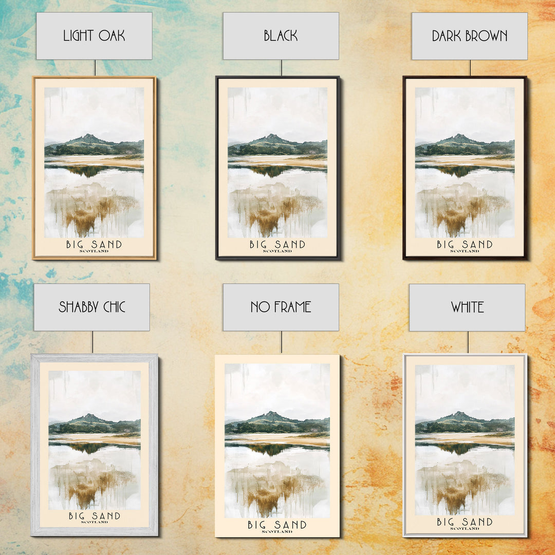 Big Sand, Scotland Watercolor Beach Print, Vacation Gift, Scotland Wall Art, Beach Painting, Beach Decor, Beach Painting