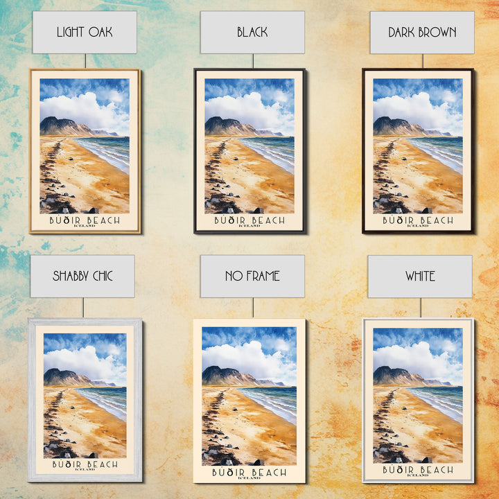 Búðir Beach, Iceland Watercolor Beach Print, Vacation Gift, Iceland Wall Art, Beach Painting, Beach Decor, Beach Painting