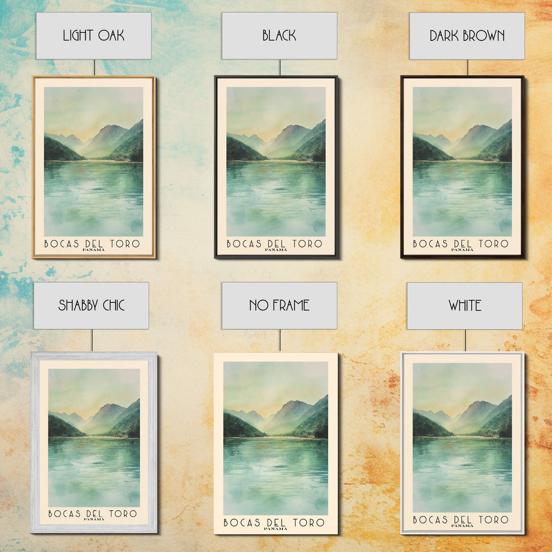 Bocas del Toro , Panamá Watercolor Beach Print, Vacation Gift, Panamá Wall Art, Framed Canvas Print, Framed Beach Painting