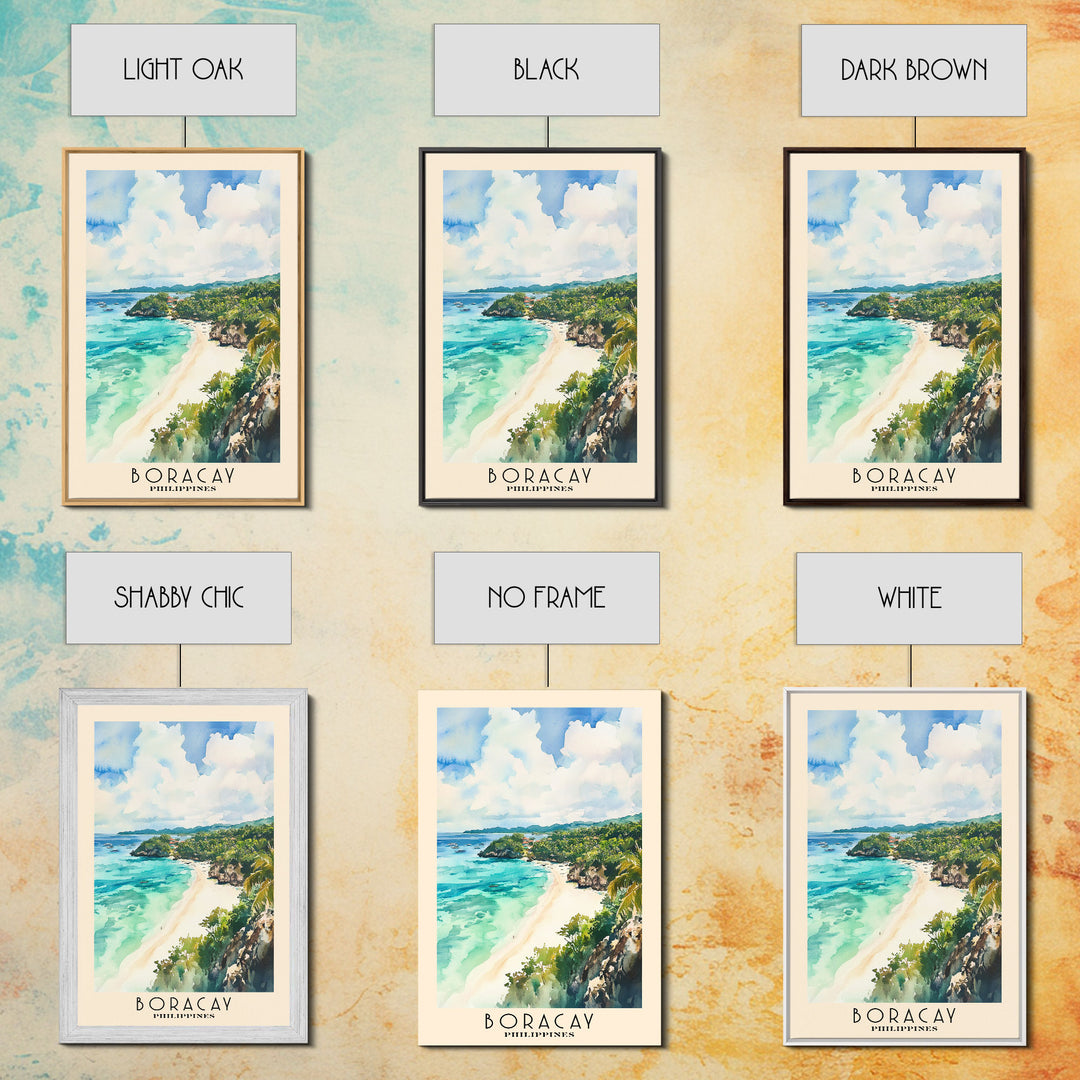 Boracay, Philippines Watercolor Print, Vacation Gift, Philippines Wall Art, Vacation Wall Art, Vacatation Memories, Beach Decor, Beach Or Lakehouse Art