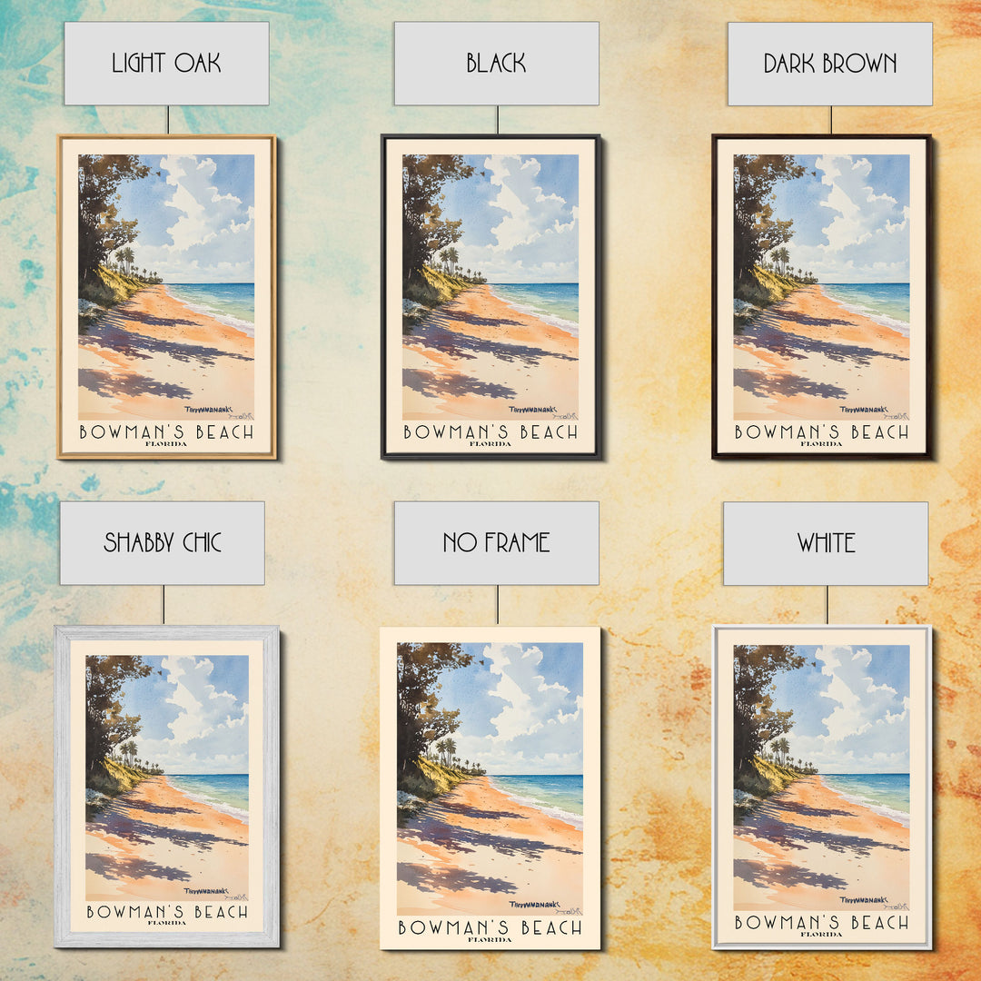 Bowman’s Beach, Florida Watercolor Print, Vacation Gift, Florida Wall Art, Vacation Wall Art, Vacatation Memories, Beach Decor, Beach Or Lakehouse Art