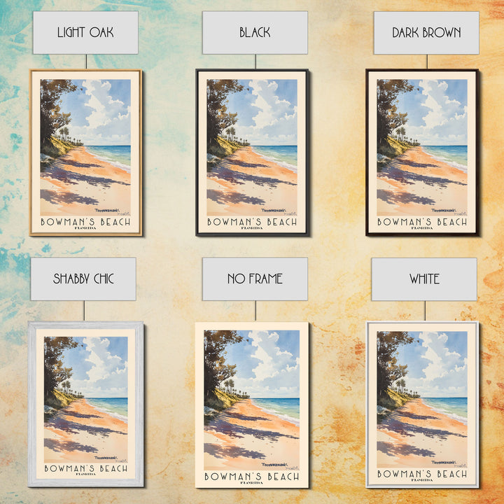 Bowman’s Beach, Florida Watercolor Print, Vacation Gift, Florida Wall Art, Vacation Wall Art, Vacatation Memories, Beach Decor, Beach Or Lakehouse Art