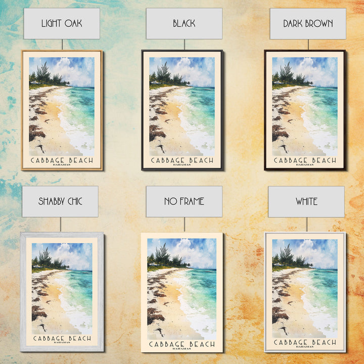 Cabbage Beach, Bahamas Watercolor Print, Vacation Gift, Bahamas Wall Art, Vacation Wall Art, Vacatation Memories, Beach Decor, Beach Or Lakehouse Art
