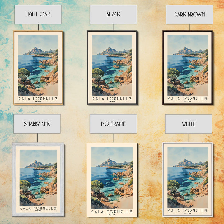 Cala Fornells, Spain Watercolor Print, Vacation Gift, Spain Wall Art, Beach Painting, Beach Decor, Beach Or Lakehouse Art
