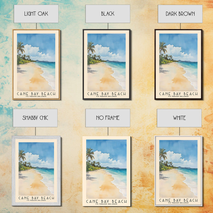Cane Bay Beach, US Virgin islands Watercolor Beach Print, Vacation Gift, US Virgin islands Wall Art, Beach Painting, Beach Decor, Beach Painting